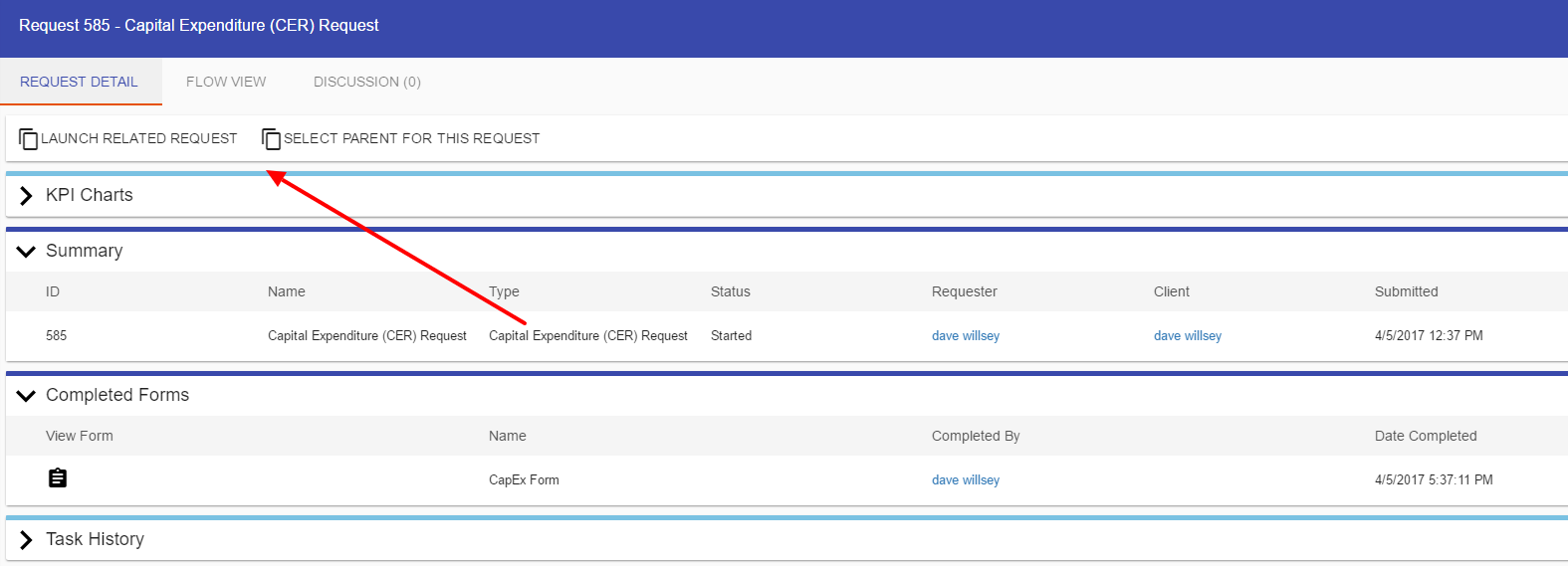 Process Menu: Process Detail – Integrify 7